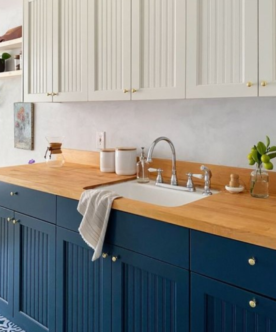 Beadboard Kitchen Cabinet